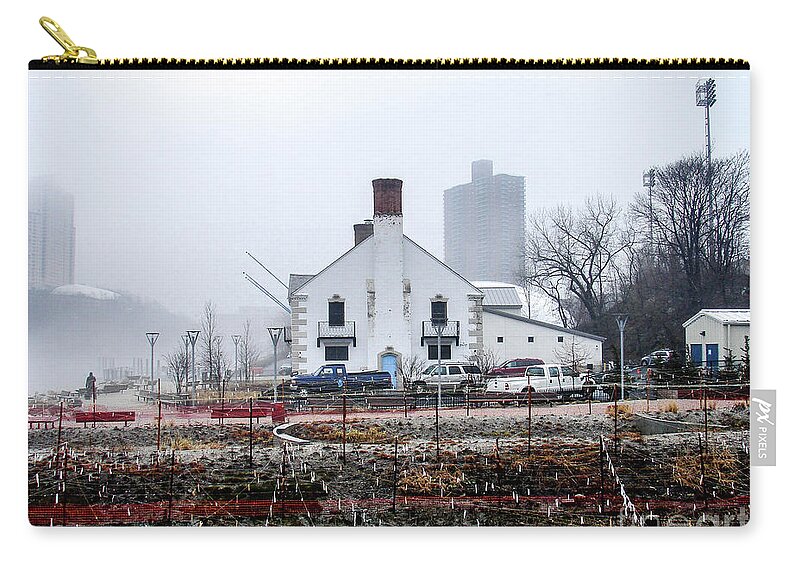 2014 Zip Pouch featuring the photograph Columbia Boathouse by Cole Thompson