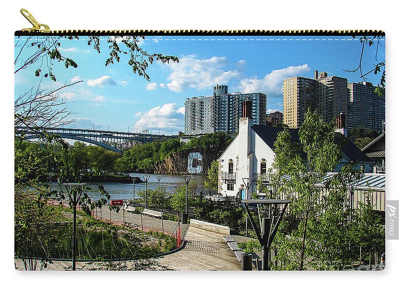 2014 Zip Pouch featuring the photograph Columbia University Boathouse by Cole Thompson