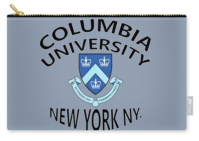Columbia University Zip Pouch featuring the digital art Columbia University New York NY by Movie Poster Prints