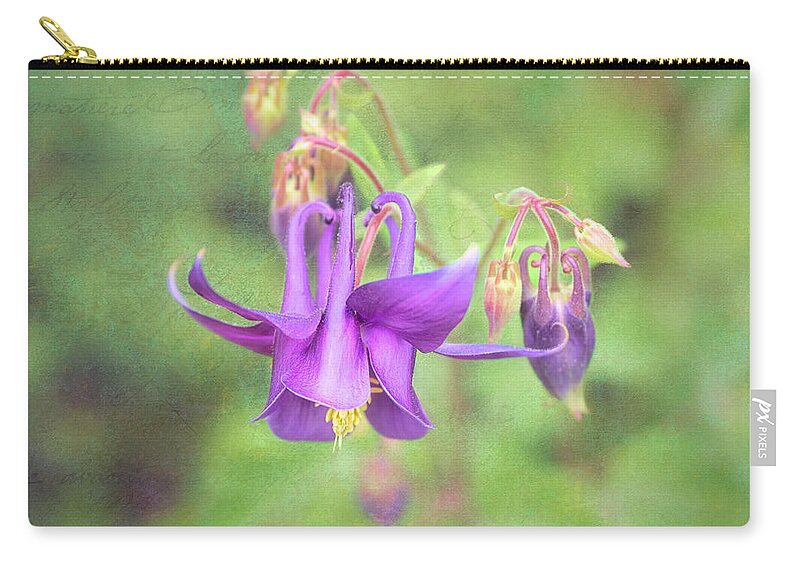 Flower Carry-all Pouch featuring the photograph Columbine state flower of Colorado. by Usha Peddamatham
