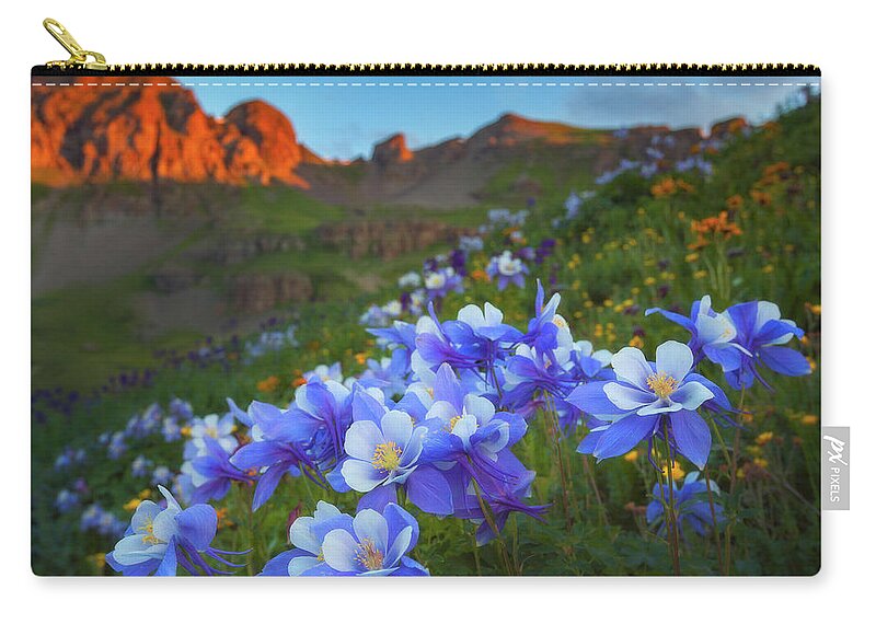 Colorado Carry-all Pouch featuring the photograph Columbine Sunrise by Darren White