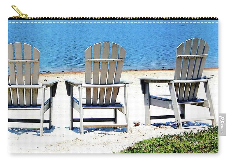 Private Beach Zip Pouch featuring the photograph Come And Relax by Cynthia Guinn