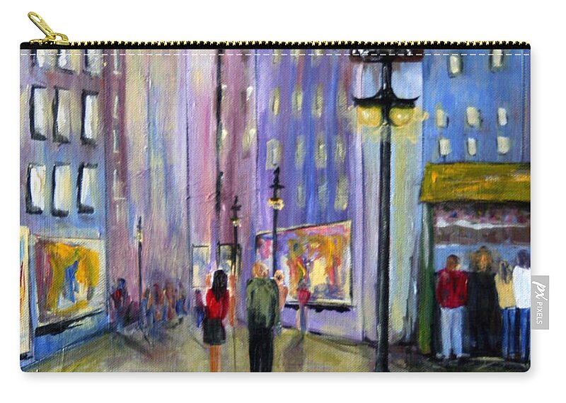 Cityscene Carry-all Pouch featuring the painting Come Away With Me by Julie Lueders 