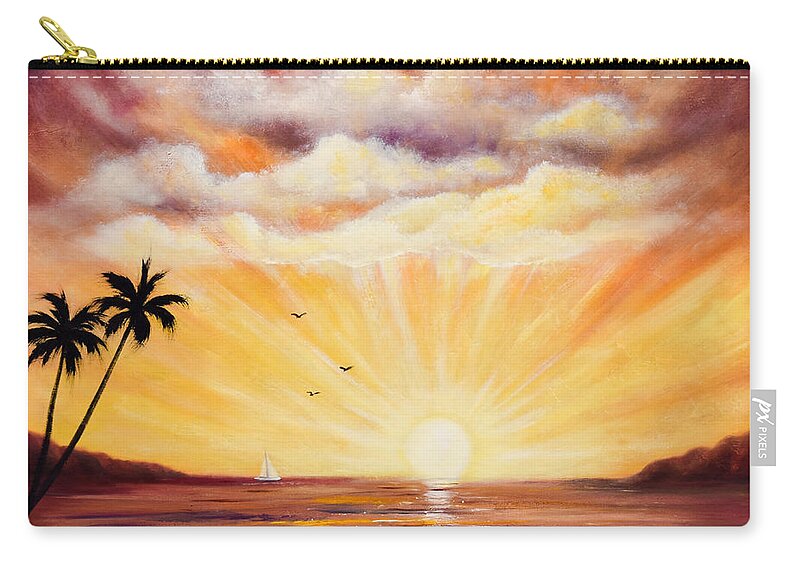 Nice Zip Pouch featuring the painting Come Fly with Me by Gina De Gorna