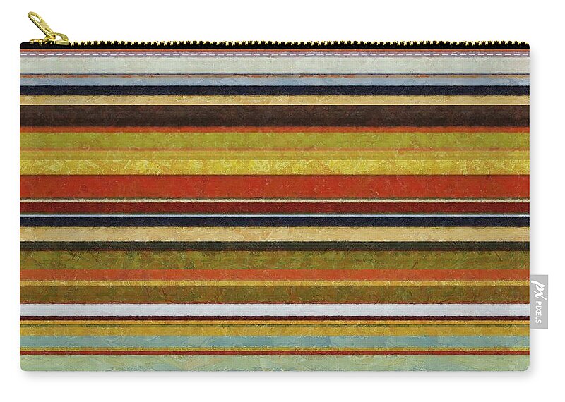 Textured Zip Pouch featuring the digital art Comfortable Stripes Vl by Michelle Calkins