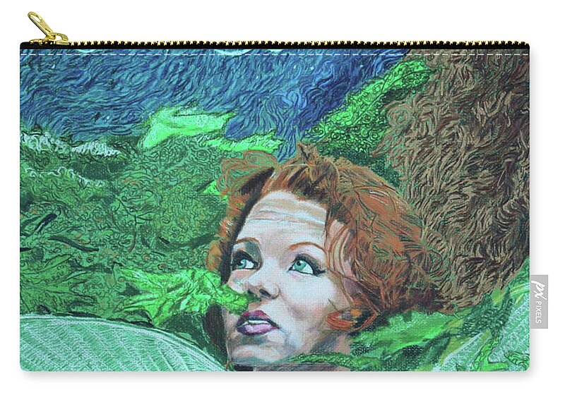 Impressionism Zip Pouch featuring the painting Coming Out The Forest by Stefan Duncan