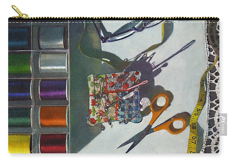 Sewing Zip Pouch featuring the painting Common Thread by John Dyess