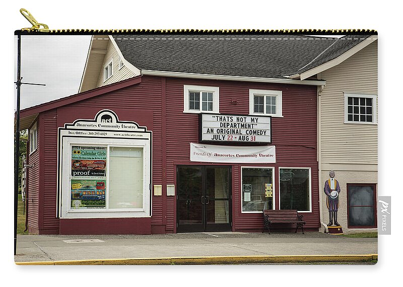 Community Theater Zip Pouch featuring the photograph Community Theater by Tom Cochran