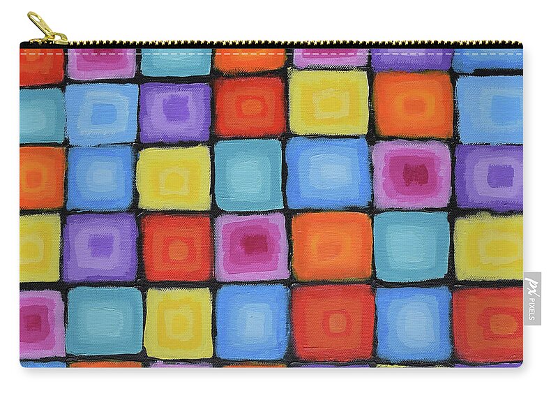 Abstract Zip Pouch featuring the painting Complimentary Colors 4 by Stephen Humphries