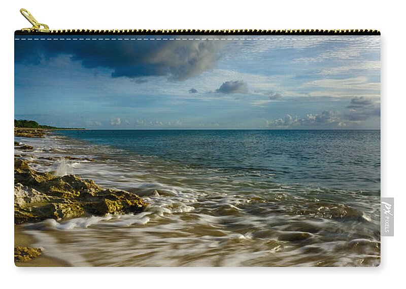Pristine Zip Pouch featuring the photograph Conch Shell by Amanda Jones