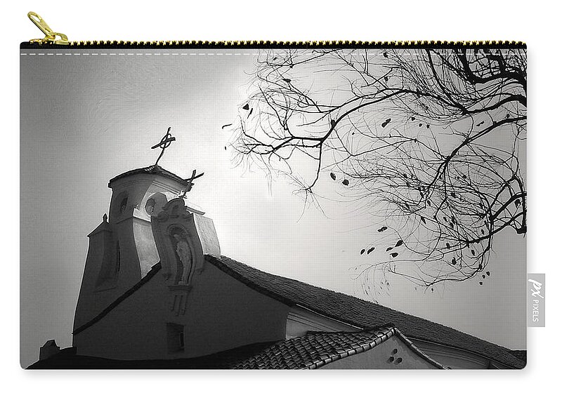 Church Zip Pouch featuring the digital art Conflicted by Donna Blackhall