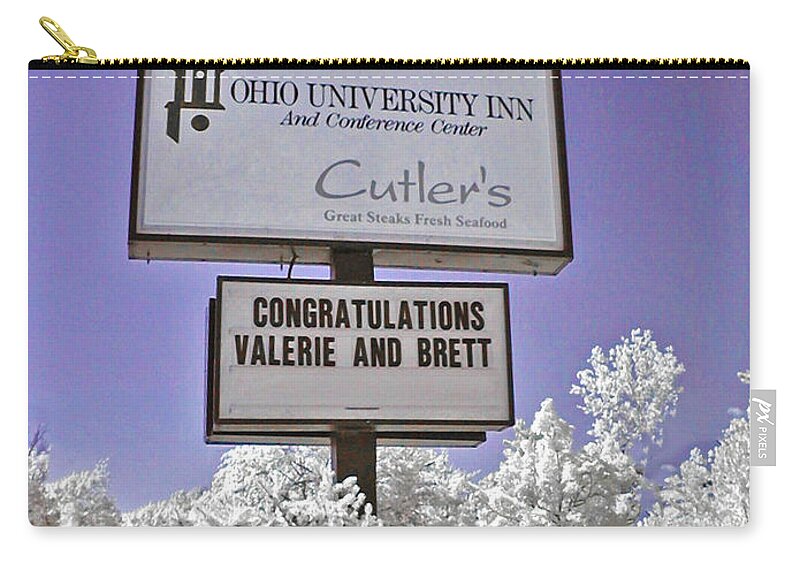 Ohio University Inn Zip Pouch featuring the photograph Congratulations Valerie and Brett by Bob LaForce