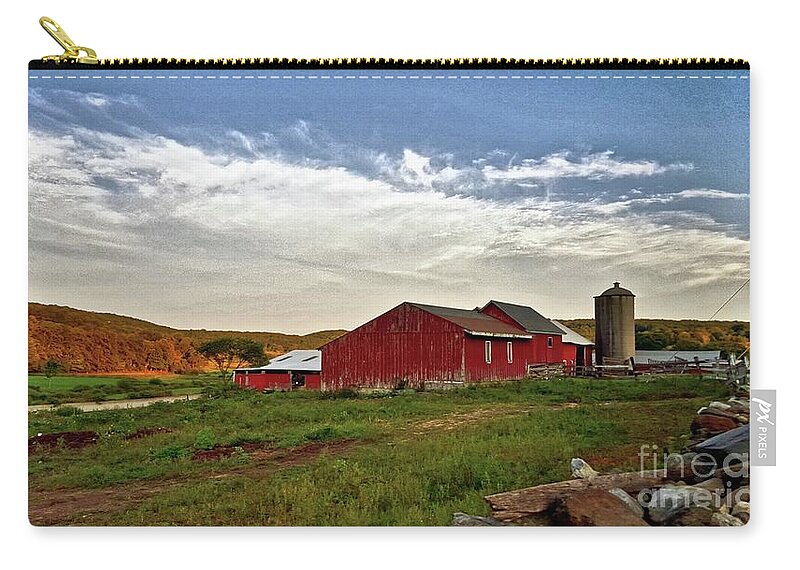 This Farm Is Located In Rural Warren Zip Pouch featuring the photograph Connecticut Country by Dani McEvoy