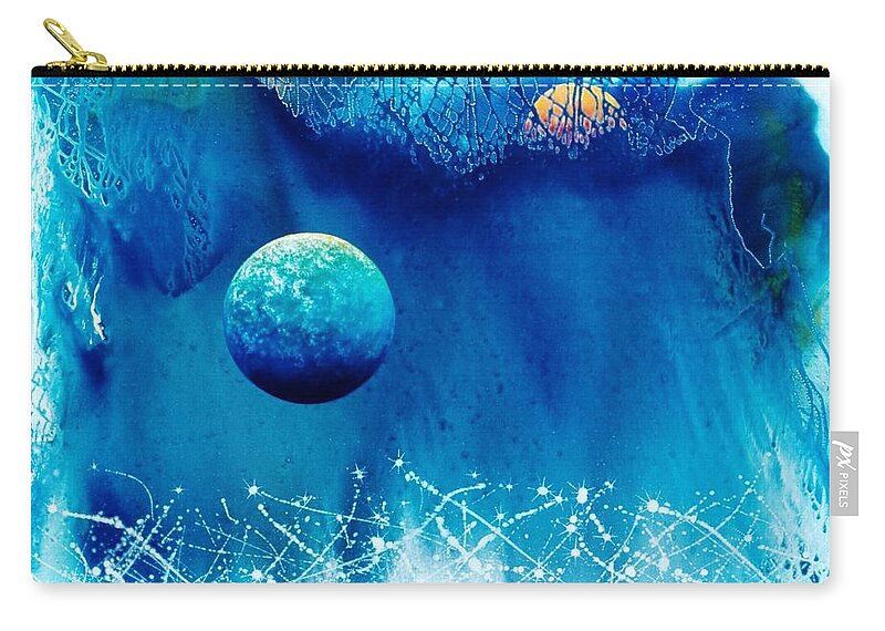 Spiritual Zip Pouch featuring the painting Contemplating the Leap to Hyperspace by Lee Pantas
