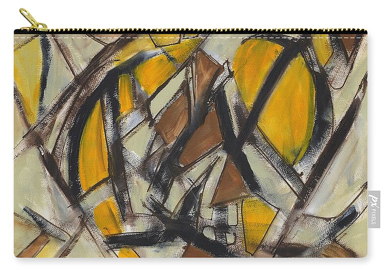 Abstract Zip Pouch featuring the painting Contemporary Art Thirteen by Lynne Taetzsch