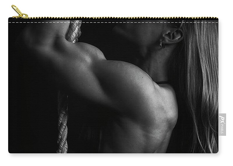 Muscle Zip Pouch featuring the photograph Contraction by Monte Arnold