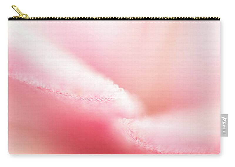 Pink_lily_flower Zip Pouch featuring the photograph Convergence by Jelieta Walinski