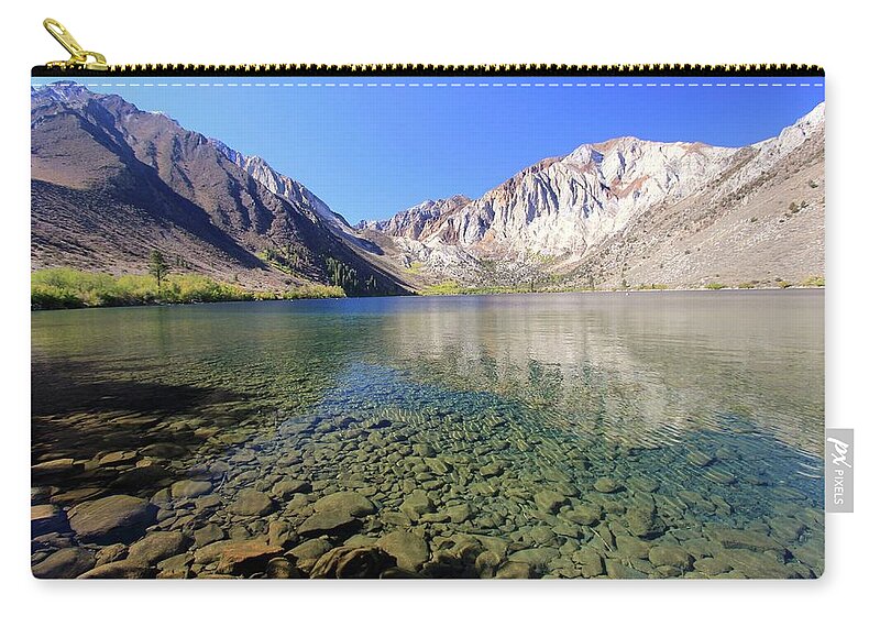 Convict Lake Zip Pouch featuring the photograph Convict Lake Clarity by Sean Sarsfield