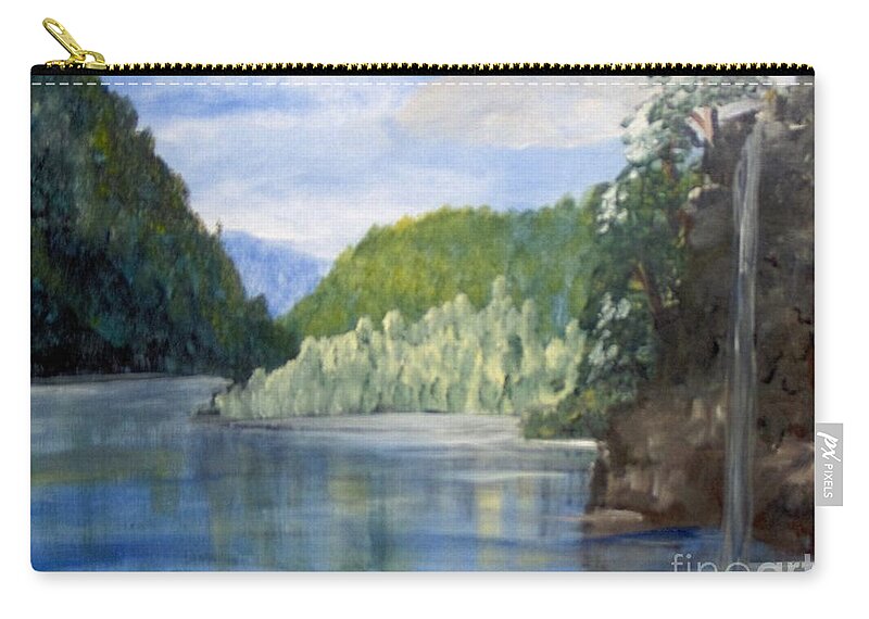 Landscape Carry-all Pouch featuring the painting Cool Water by Saundra Johnson