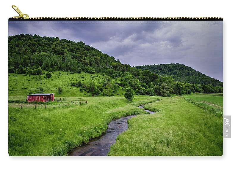  Zip Pouch featuring the photograph Coon Valley by Dan Hefle