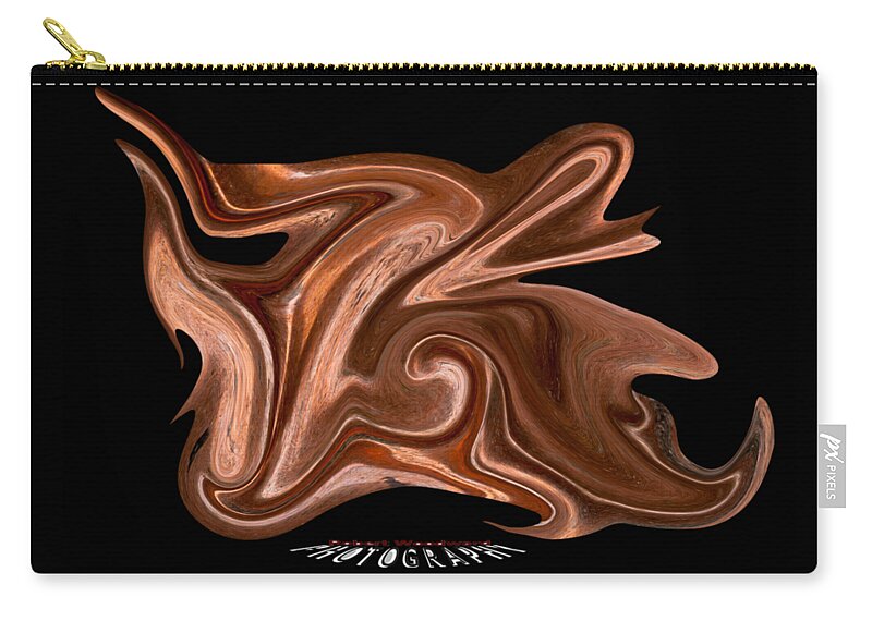 Distort Zip Pouch featuring the digital art Copper Dream Transparency by Robert Woodward