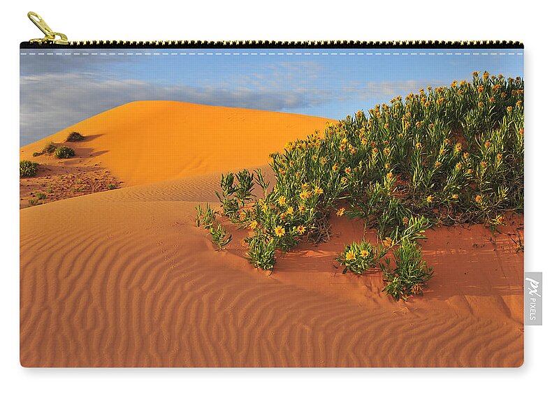 Coral Morning Zip Pouch featuring the photograph Coral Morning by Skip Hunt