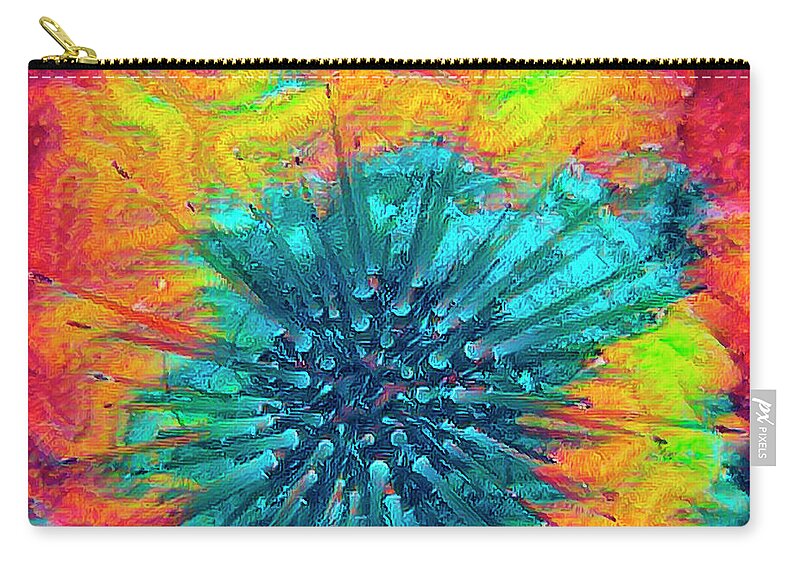 Florida Zip Pouch featuring the photograph Corals Under the Sea Color Burst by Debra and Dave Vanderlaan