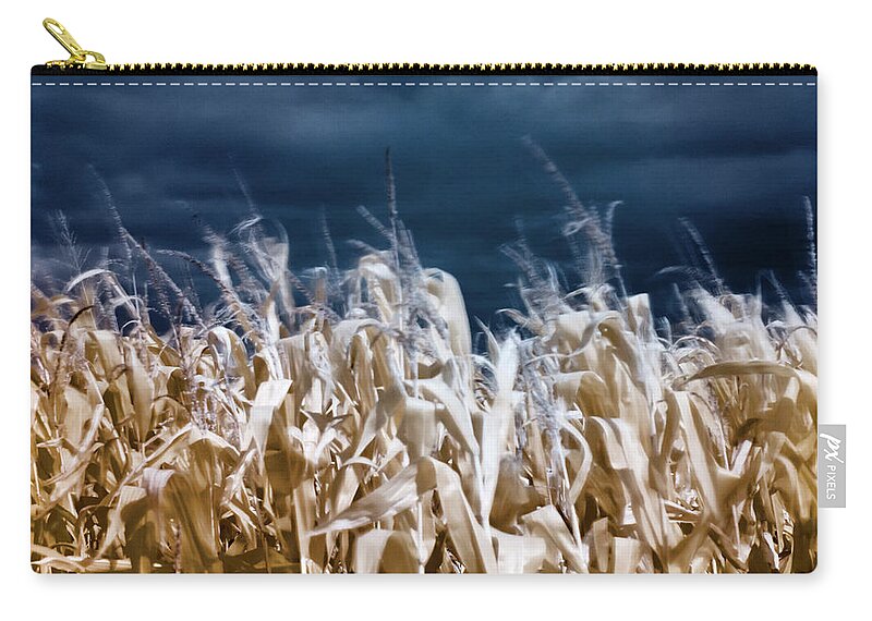 Crop Zip Pouch featuring the photograph Corn field by Helga Novelli