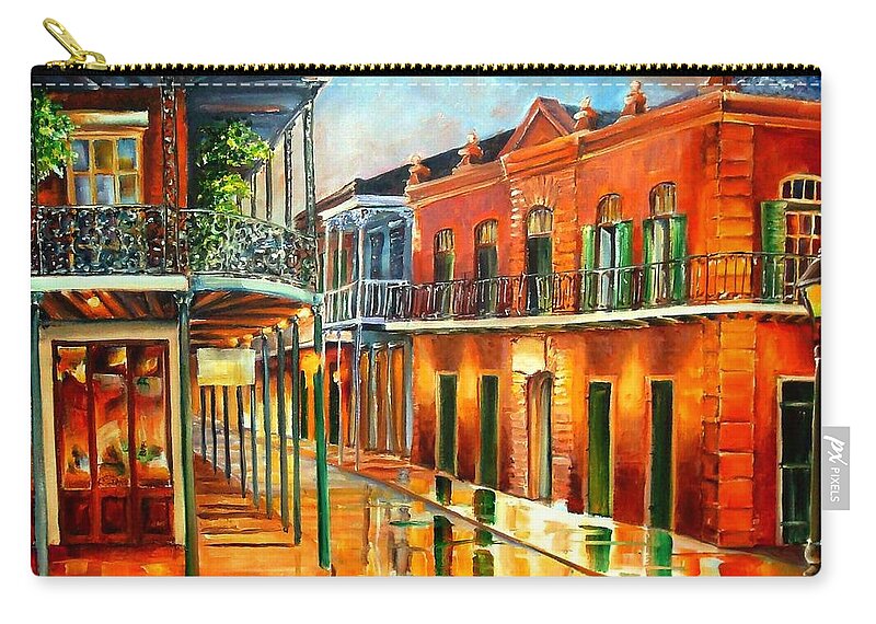 New Orleans Zip Pouch featuring the painting Corner of Jackson Square by Diane Millsap