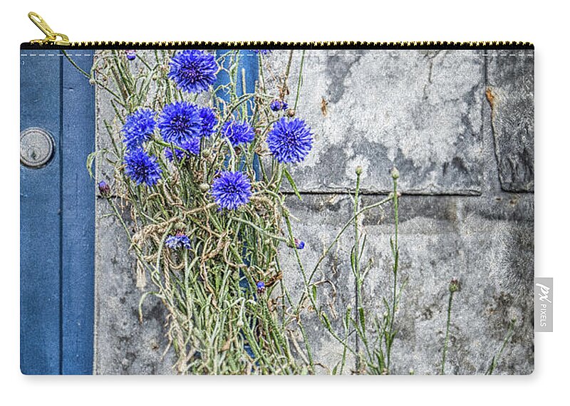 Cornflower Zip Pouch featuring the photograph Cornflowers by Nigel R Bell
