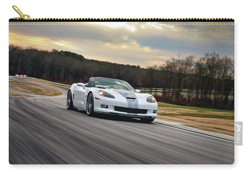 Corvette Zip Pouch featuring the photograph Corvette by Jackie Russo