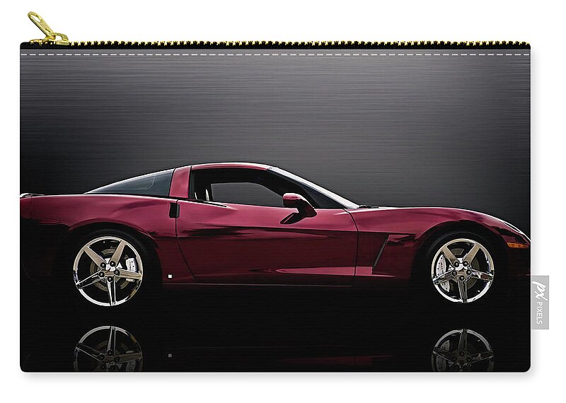 Corvette Zip Pouch featuring the digital art Corvette Reflections by Douglas Pittman