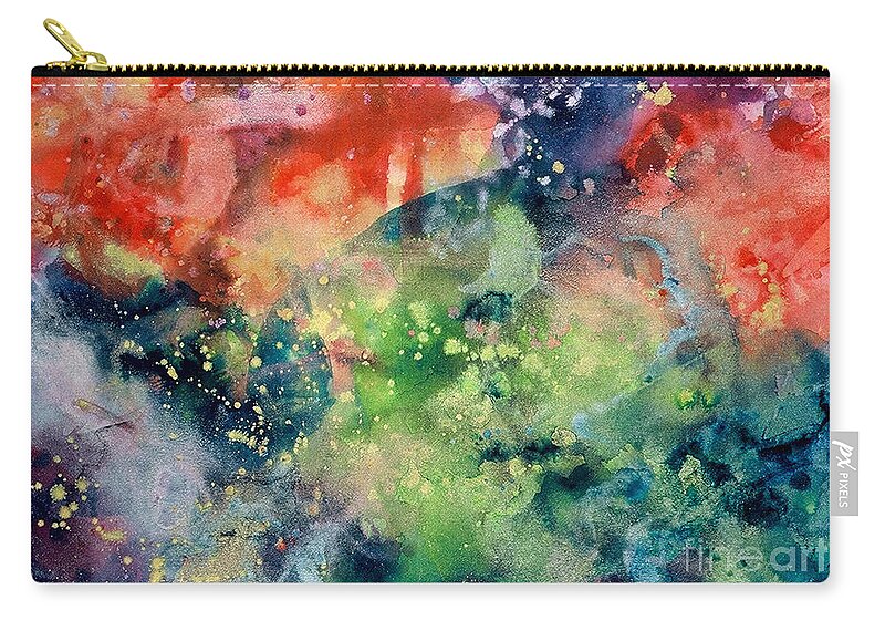 Abstract Carry-all Pouch featuring the painting Cosmic Clouds by Lucy Arnold