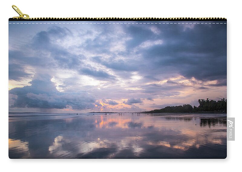 Beach Zip Pouch featuring the Costa Rican Sunset by David Morefield
