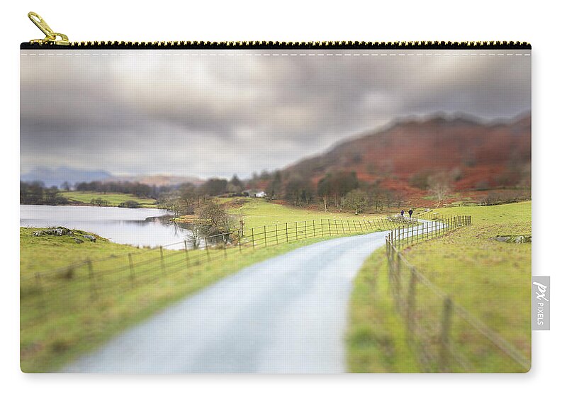 Agriculture Zip Pouch featuring the photograph Country Lane In The Lakes -2 by Chris Smith