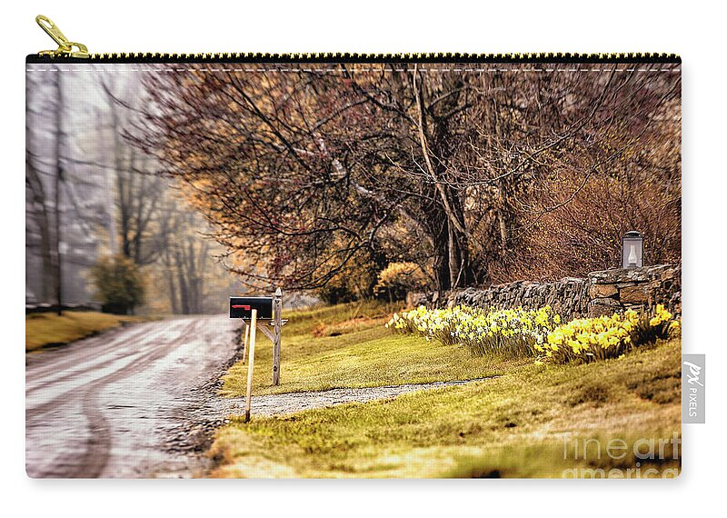 Lake Waramaug Zip Pouch featuring the photograph Country Road by Grant Dupill