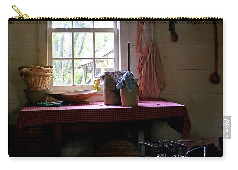 Faust Park Zip Pouch featuring the photograph Country Tables by Christopher McKenzie