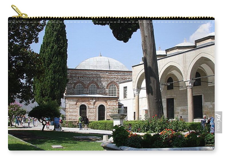 Courtyard Zip Pouch featuring the photograph Courtyard Topkapi Palace - Istanbul by Christiane Schulze Art And Photography