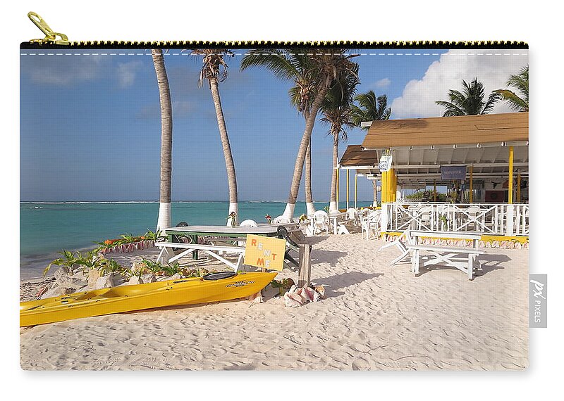 Cow Zip Pouch featuring the photograph Cow Wreck Bay Beach Bar 2 by Eric Glaser