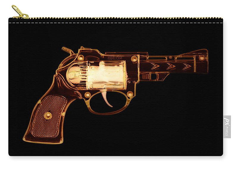 Cowboy Zip Pouch featuring the photograph Cowboy gun 002 by Clayton Bastiani