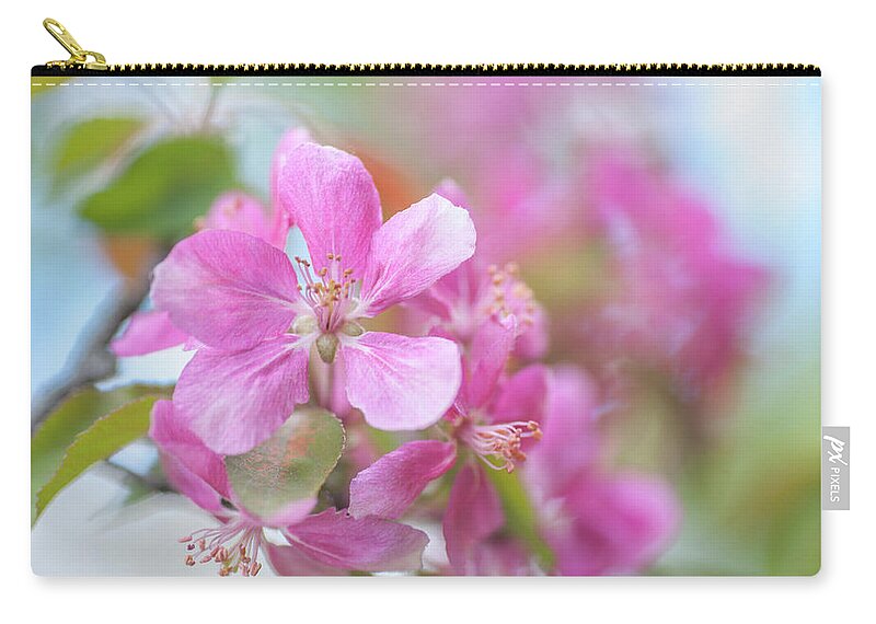 Jenny Rainbow Fine Art Photography Zip Pouch featuring the photograph Crabapple Tree Bloom by Jenny Rainbow