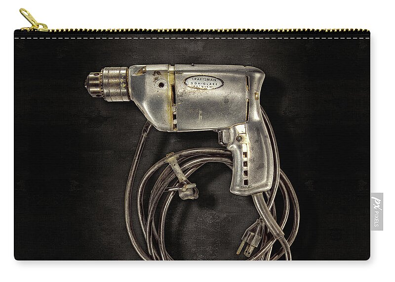 Antique Zip Pouch featuring the photograph Craftsman Drill Motor L by YoPedro