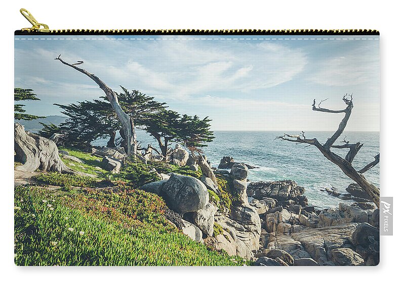 Landscape Zip Pouch featuring the photograph Craggy Coast by Margaret Pitcher