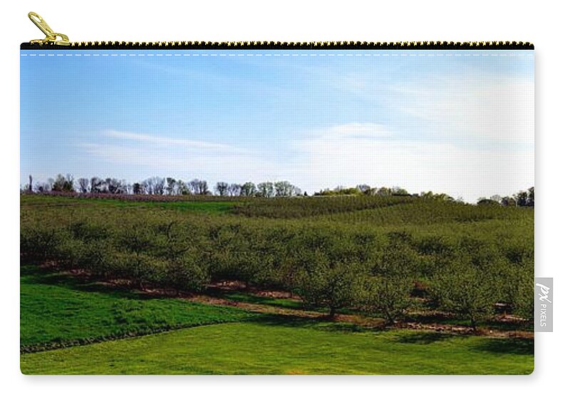 Orchard Zip Pouch featuring the photograph Crane Orchards by Michelle Calkins