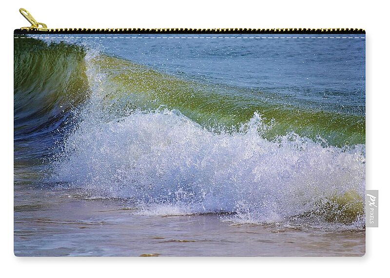 Waves Carry-all Pouch featuring the photograph Crash by Nicole Lloyd