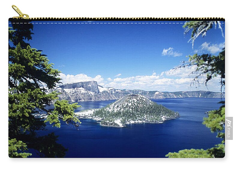 Allan Seiden Carry-all Pouch featuring the photograph Crater Lake by Allan Seiden - Printscapes