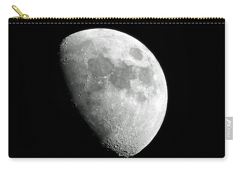 Moon Zip Pouch featuring the photograph Craters and Shadows by Jackson Pearson