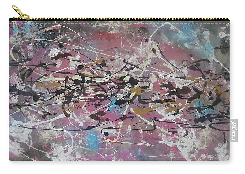 Contemporary Zip Pouch featuring the painting Crazy Afternoon by Antonio Moore