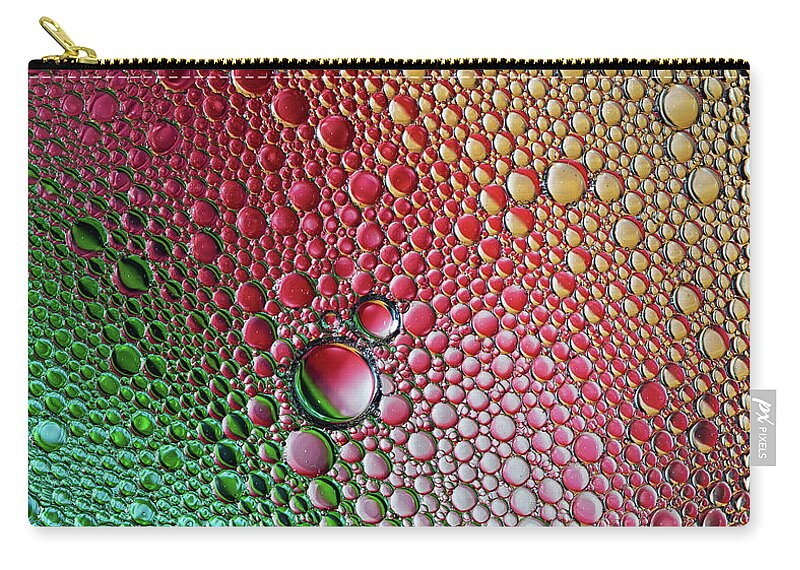 Bubbles Zip Pouch featuring the photograph Crazy world of bubbles by Jaroslaw Blaminsky