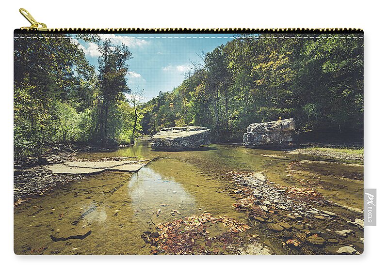 Arkansas Zip Pouch featuring the photograph Creek 2 by Mati Krimerman